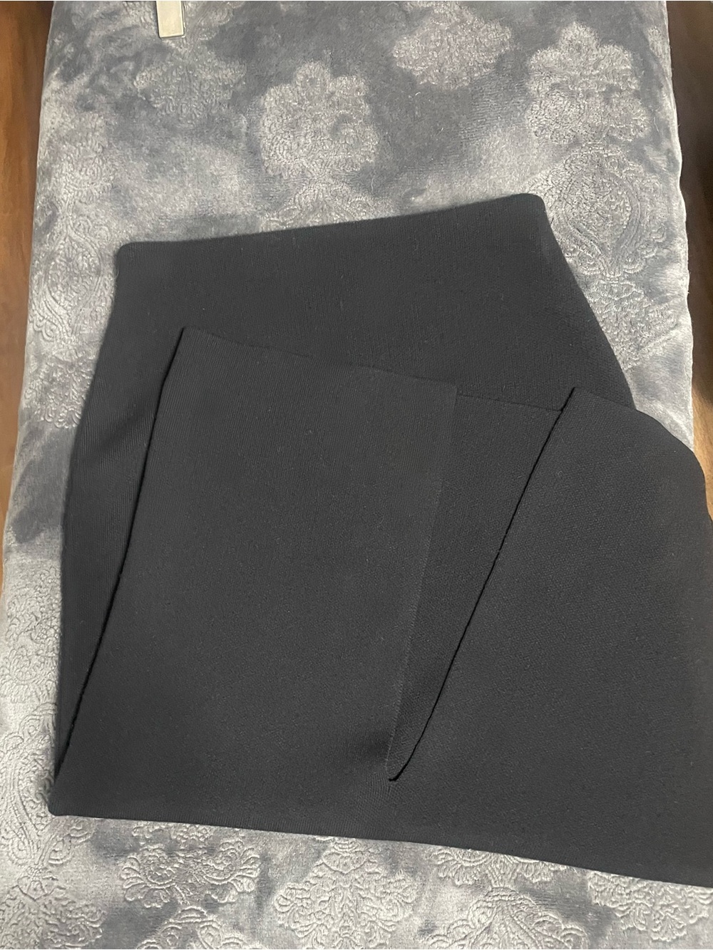 Zara Black Knit Midi Pencil Skirt – Size Medium – High Waist - Picture 3 of 7